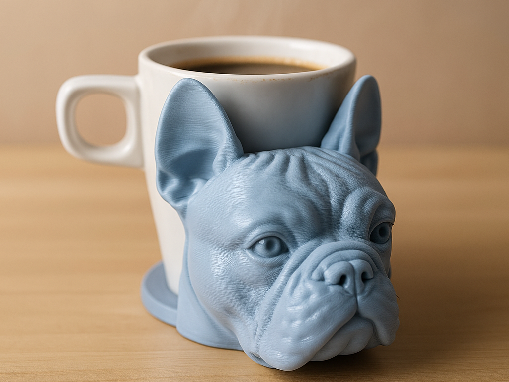 Suporte Para Copos Com Cabeca De Bulldog Francês